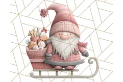 Cozy Winter Gnome Clipart PNG, Christmas Gnome Clip Art Product Image 2