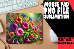 CHEERFUL MOUSE PAD SUBLIMATION PNG, Flower Product Image 1