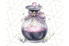 Gothic Fairy & Potion Clipart, Dark Fantasy PNG Printable Product Image 2