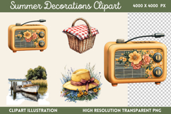 Summer Decorations Clipart PNG Product Image 1