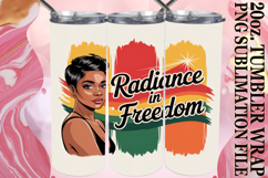 Vibrant Joy 20oz tumbler wrap, Juneteenth Product Image 1
