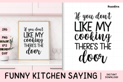 Funny Kitchen Saying SVG | There&#039;s The Door Product Image 1