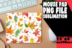 Warm Autumn Watercolor Mouse Pad for Sublimation Product Image 1