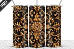 Wood Carving Tumbler Wrap | Sublimation Design | Tumbler PNG Product Image 1