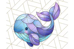 Stained Glass Sea Creatures PNG Clipart, Ocean Fantasy Product Image 2