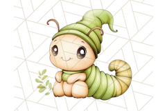Cute Caterpillar Clipart PNG, Spring Bug Illustrations Product Image 2