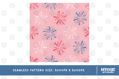 American 4th of July Patriotic Fireworks Seamless Pattern Product Image 2