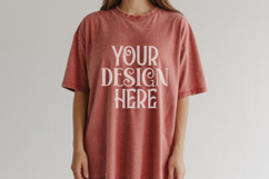 Brick Comfort Colors 1717 T-shirt Mockups, Real Model Mo Product Image 1