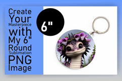 Creative Round Design Keychain Template , Dragon Product Image 1