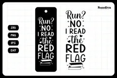 Dark Romance Bookmark Saying SVG | I Read The Red Flag Product Image 3
