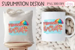 Summer PNG for Sublimation design, Flamingo & chill PNG Product Image 5