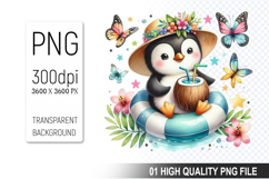 Summer Animals Clipart PNG Bundle, Tropical Summer Animals Product Image 6