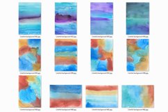 50 Colorful Watercolor Backgrounds, Hand Painted Textures Product Image 6