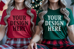 Christmas Comfort color Couple Mockup , Couple mockup Product Image 1