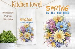Spring is all you need kitchen tea towel | Towel sublimation Product Image 1