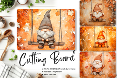 Gnome Cutting Board Kitchen Fall Autumn Chopping Board_50 Product Image 1