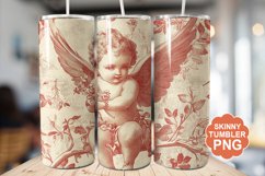 Cupid Vintage Valentine Tumbler | Valentine Tumbler Wrap Product Image 1