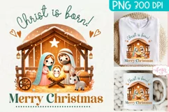 Christmas nativity PNG sublimation, Christmas Christian PNG Product Image 1