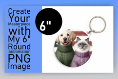 Creative Circle Design Keychain Template , Dog and cat Product Image 1