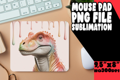 joyful MOUSE MAT Sublimation Style, Cute Dino Product Image 1