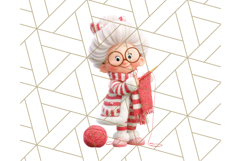 Santa’s Pajama Day Clipart, Cute Christmas Bedtime PNG Product Image 2