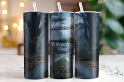 Halloween Whispering Pines Tumbler Wrap | Sublimation Product Image 1