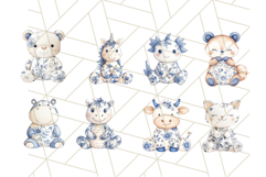 Cute Stuffed Animal Clipart, Chinoiserie Nursery Decor Png Product Image 6