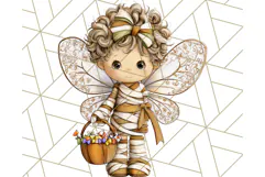 Halloween Fairy Clipart PNG, Spooky Cute Character Art Product Image 2
