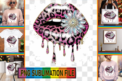 Cheerful Tote Bag Designs PNG, Dripping Lips Product Image 1