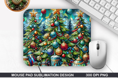 Christmas Tree Mouse Pad Sublimation,Christmas Mouse Pad PNG Product Image 1
