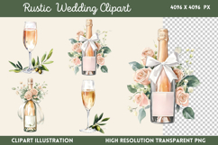 Rustic Wedding Clipart PNG Product Image 1