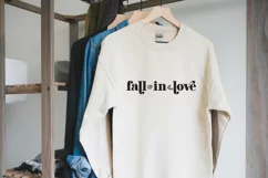 fall in love svg fall quote design png autumn leaves Product Image 1