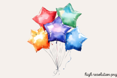 Birthday Watercolor Clipart PNG Product Image 1
