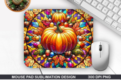 Pumpkin Mouse Pad Sublimation, Halloween Mouse Pad PNG Product Image 1