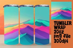 Bright and Colorful Gradient Tumbler Wrap Sublimation 20oz Product Image 1
