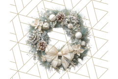 Christmas Wreath Clipart, Holiday Greenery PNG Illustrations Product Image 2
