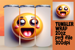 Charming 20oz Tumbler Design , 3D Emoji Product Image 1