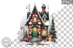 Christmas House Sublimation - Clipart PNG Design Product Image 1
