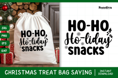 Christmas Treat Bag Quote SVG | Ho Ho Ho liday Snacks Product Image 1