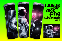Sublimation Artwork for 20oz Tumbler , Astronaut Product Image 1