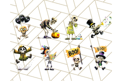 Quirky Skeleton Clipart PNG, Funny Halloween Bones Art Product Image 2
