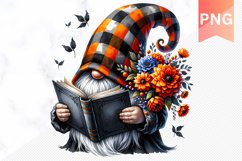 Halloween Gnome Books Sublimation - Halloween Clipart PNG Product Image 1
