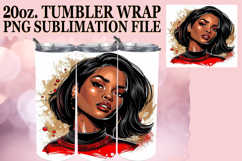 Vibrant spirit 20oz tumbler wrap, Xmas Girl Product Image 1