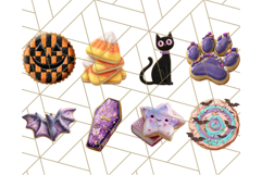 Halloween Cookie Clipart PNG, Spooky Sugar Treat Art Product Image 2