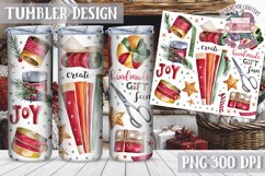 Sublimation Tumbler WRAP Christmas Design Quote Watercolor Product Image 1