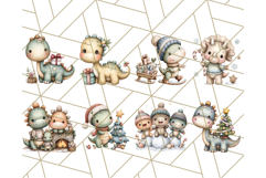 Christmas Dinosaur Party Png, Dino Clipart PNG Product Image 2
