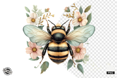 Summer Bees &amp; Sunflowers PNG - Summer Clipart Product Image 1