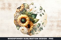 Sunflowers Wind Spinner Sublimation Design Product Image 1