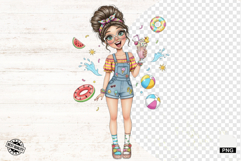 Summer Pretty Girl Clipart Product Image 1