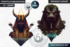 Egyptian God and Goddess Clipart, Ancient Egypt mythology Product Image 1